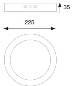 Jiso Downlight apparent 18w 1493 lumens