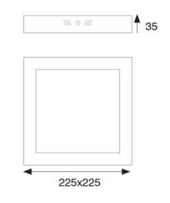 Jiso Downlight apparent 18w 1493 lumens