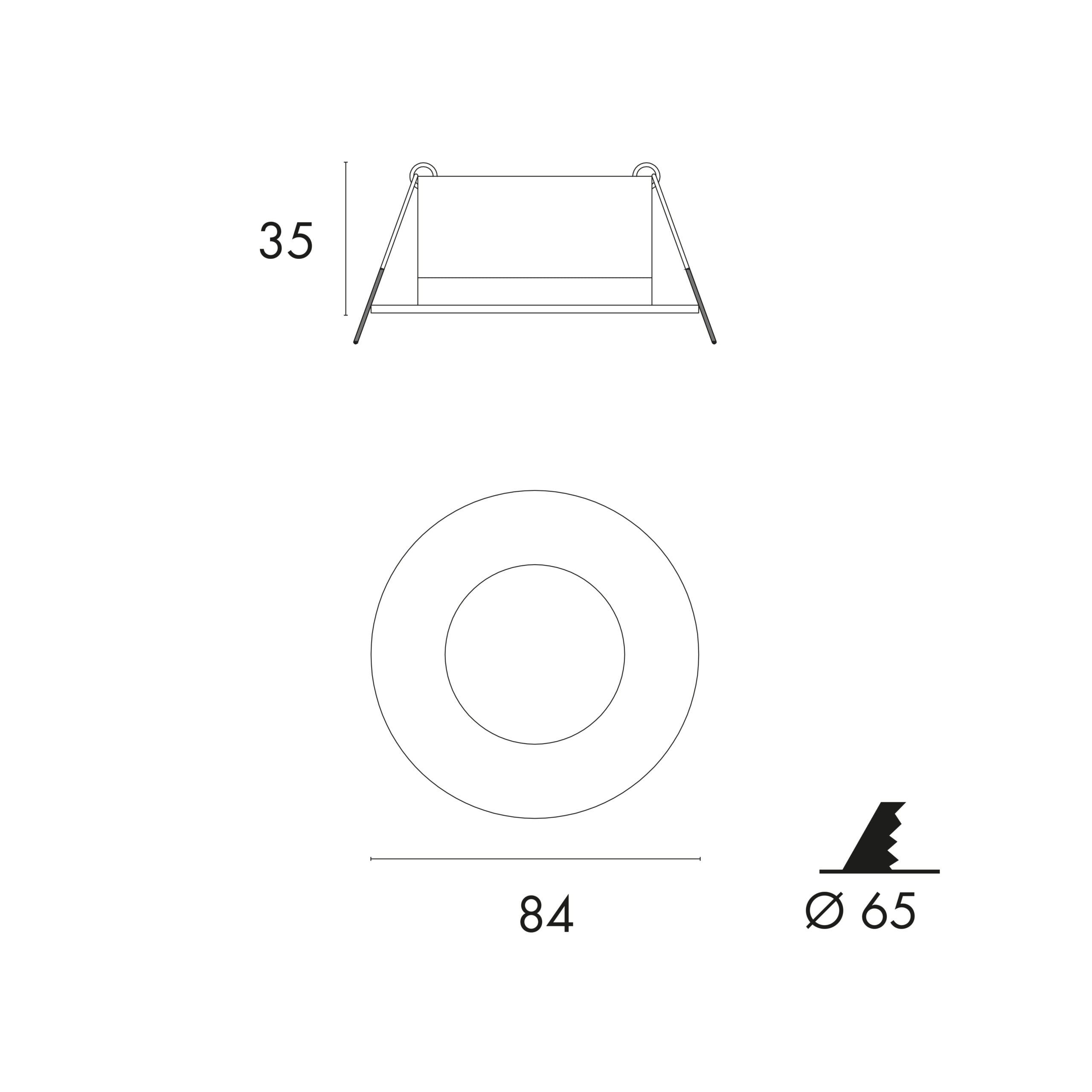 Spot Encastré Étanche Jiso 107D GU10 IP65 – Image 4