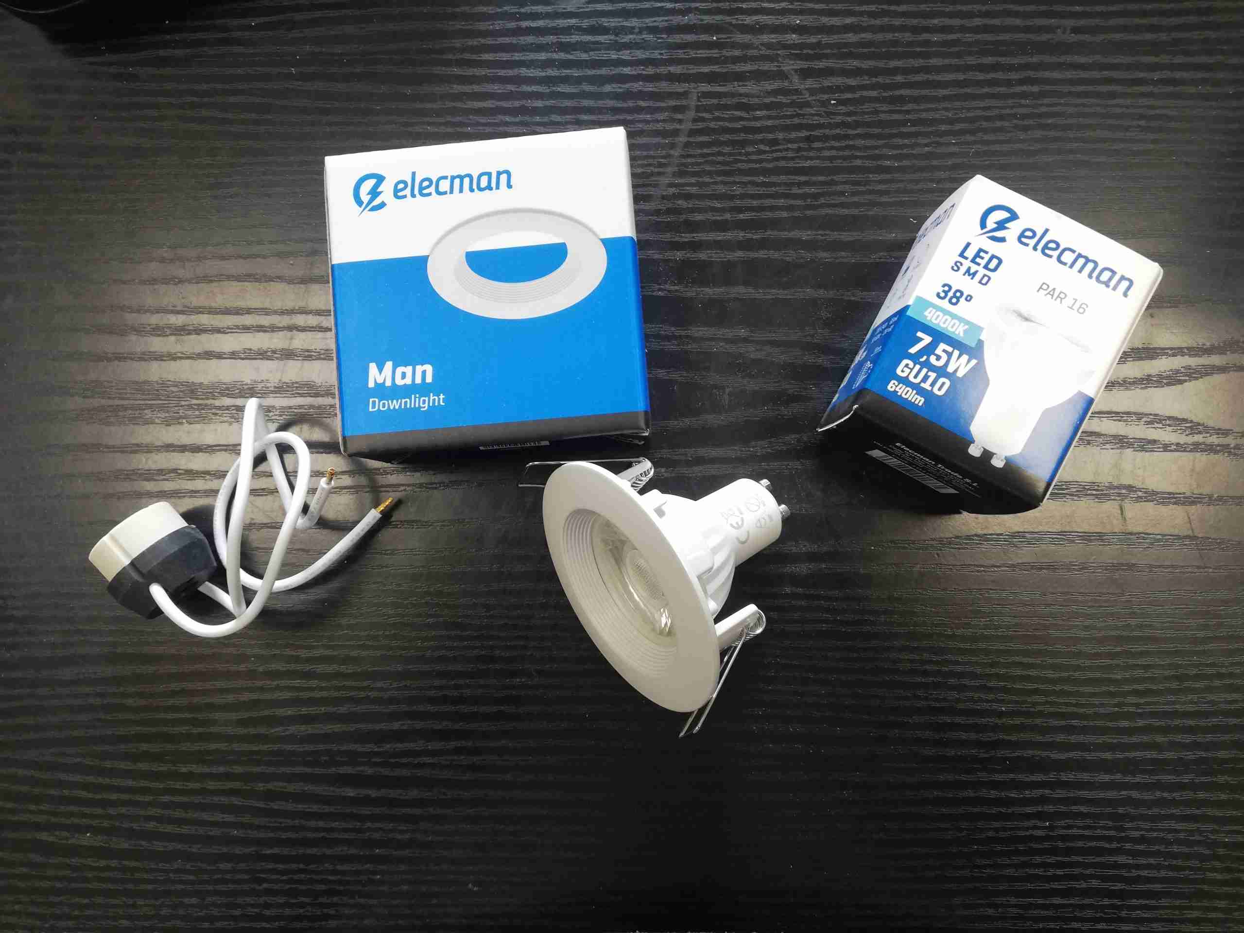 Kit spot fixe Man Elecman GU10 complet