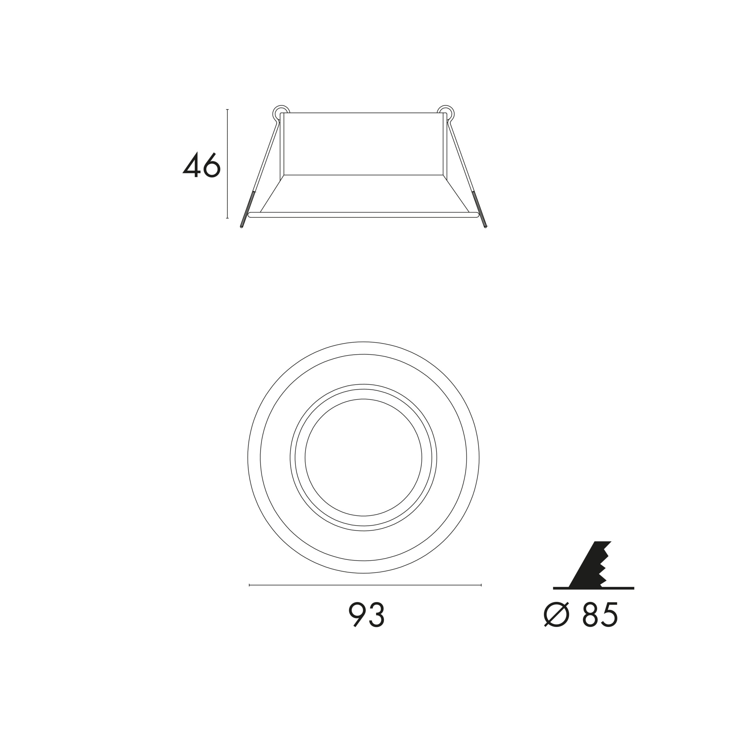 Downlight Ambiance Jiso 432D GU10 encastré orientable – Image 4