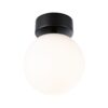 MP Gove IP44 plafonnier LED 9W Satin/Noir mat Verre/Métal