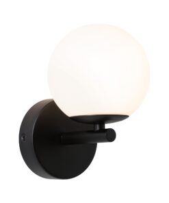 MP Gove IP44 Applique LED 5W Satin/Noir mat Verre/Métal