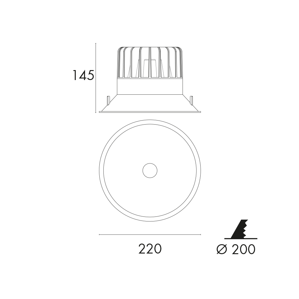 Cave 30 luminaire LED 30watts encastré pour un éclairage discret et polyvalent – Image 5