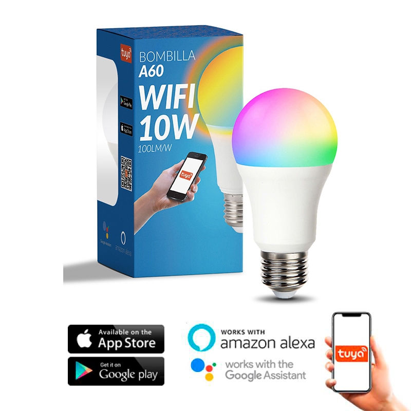 Ampoule Intelligente LED SmartHome E27 A60 10W RGB + CCT