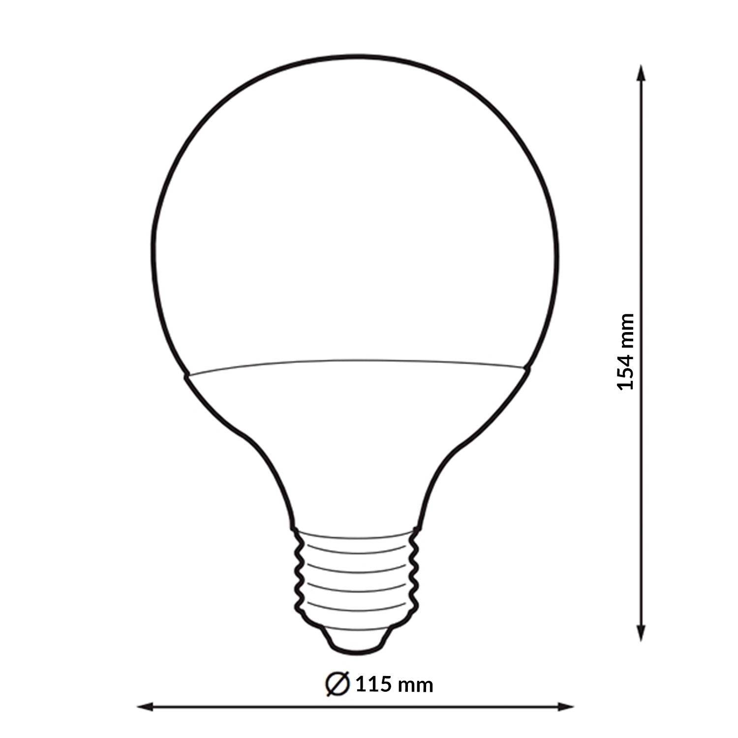 Ampoule globe LED E27 G120 20W 2440 lumens – Image 3