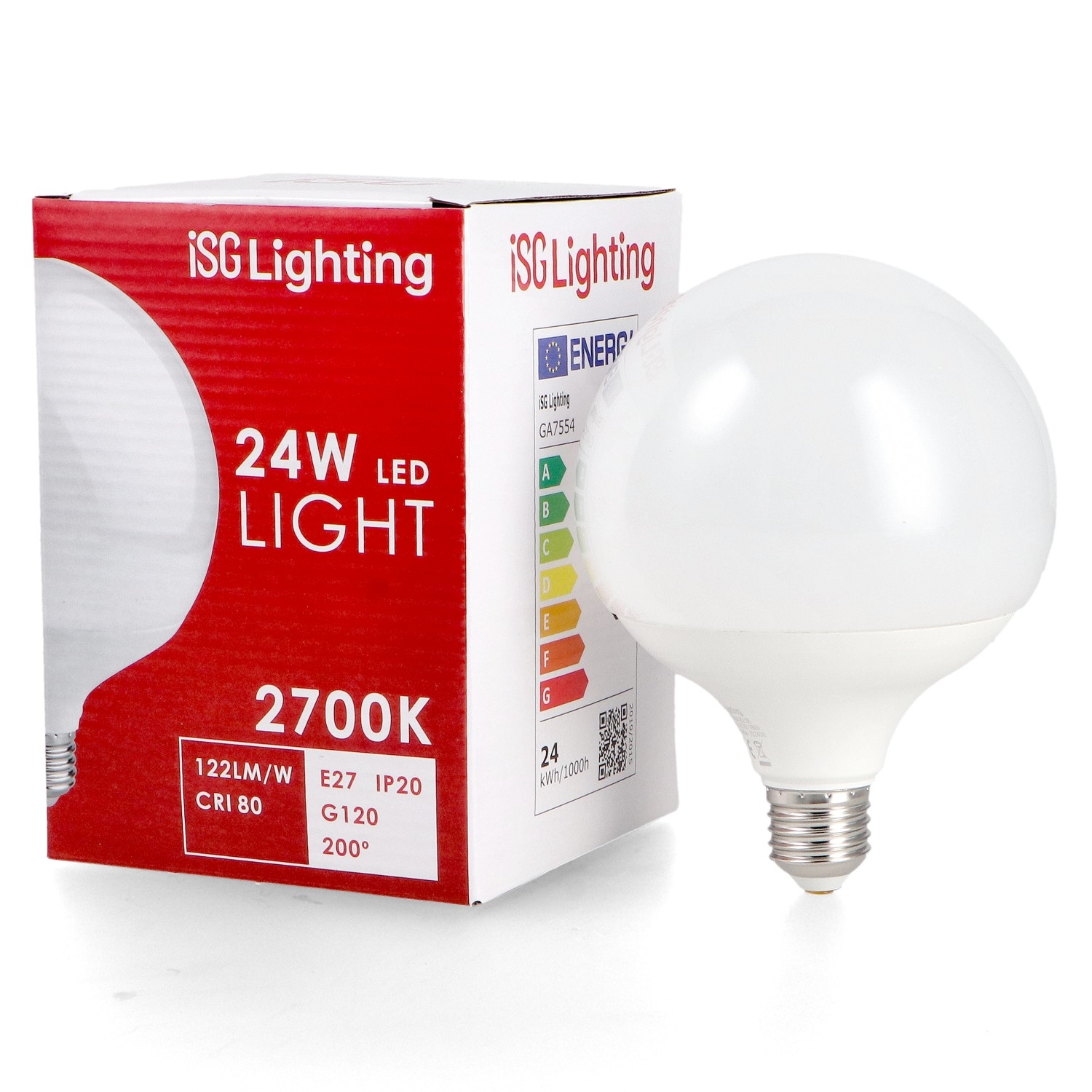 Ampoule globe LED E27 G120 24W 2928 lumens