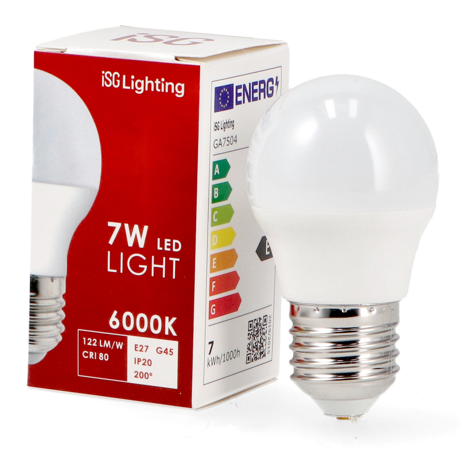 Lampe LED E27 7watts A45 spherique 854 lumens