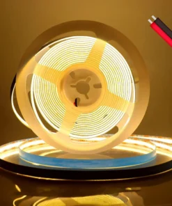 Le ruban LED COB 24V Big est la solution idéale pour un éclairage continu sans points lumineux visibles. Grâce à sa technologie COB haute densité (324 LED/m) et son angle de diffusion de 180°, il offre une lumière parfaitement homogène, élégante et confortable.