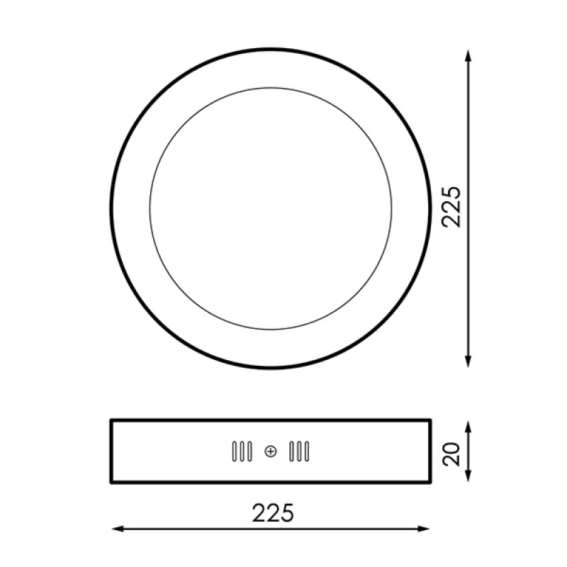 Plafonnier LED Circulaire Série Slim 20W – 2000 lm – Blanc – IP20 – Image 2