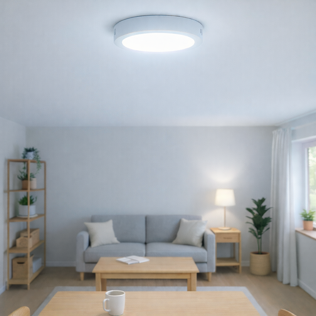 Plafonnier LED Circulaire Série Slim 12W – 1200 lm – Blanc – IP20 – Image 6