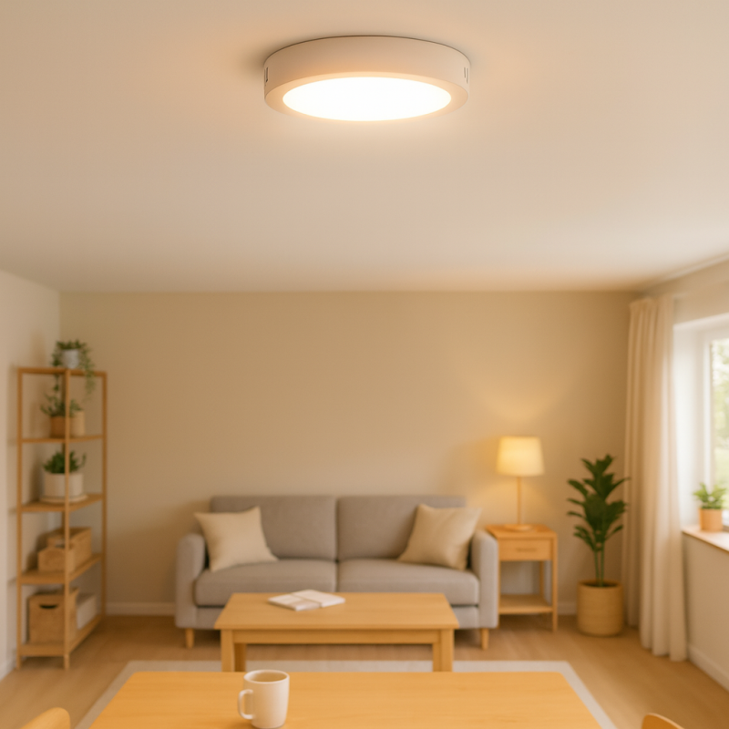 Plafonnier LED Circulaire Série Slim 12W – 1200 lm – Blanc – IP20 – Image 4