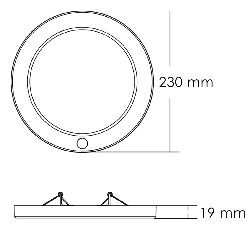 Plafonnier LED Kram 18W CCT avec détecteur de mouvement – 3CCT – Blanc – Image 2