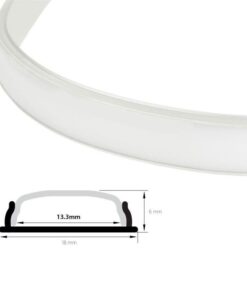 Alternative view of Profilé flexible 18x6 mm avec diffuseur opaque 18 mm – longueur 2 mètres