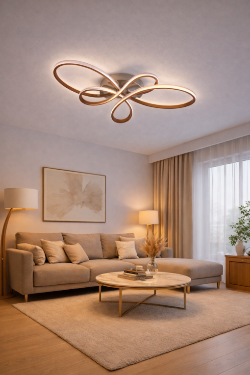 Le plafonnier LED Fleow combine design contemporain et haute performance avec 62W, 5580 lumens et la technologie 3CCT. Idéal pour un éclairage puissant et élégant dans vos espaces de vie.