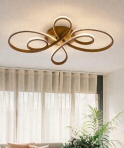 Plafonnier LED Fleow aluminium 62W design moderne éclairage intérieur salon 3CCT