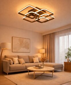 Alternative view of Plafonnier LED Fare Brun 62W 3CCT avec Télécommande – Design Moderne