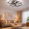 Plafonnier LED Fare brun design moderne 62W avec télécommande et éclairage 3CCT