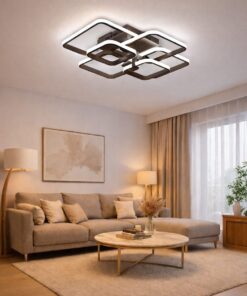 Plafonnier LED Fare brun design moderne 62W avec télécommande et éclairage 3CCT