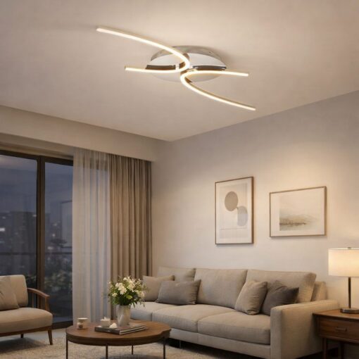 Plafonnier LED Merang 33W design moderne en métal avec éclairage homogène 3CCT