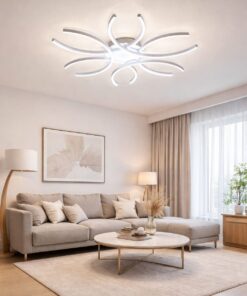 Alternative view of Plafonnier LED Petals Blanc 60W 3CCT – Design moderne – LM8127