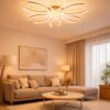 Plafonnier LED Petals blanc 60W design moderne avec éclairage décoratif 3CCT