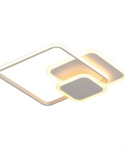 Plafonnier LED carré 45W en aluminium design moderne avec éclairage homogène CCT réglable