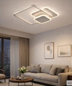 Plafonnier LED carré 45W en aluminium design moderne avec éclairage homogène CCT réglable