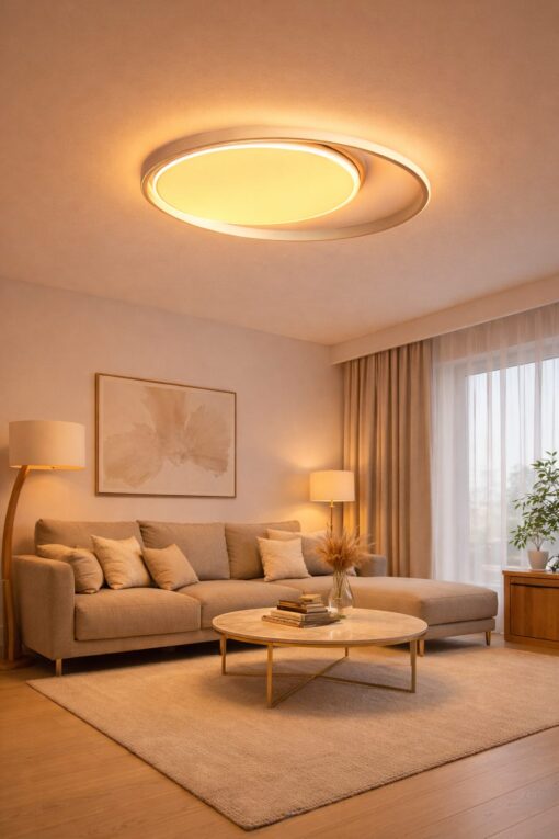 Plafonnier LED Twing aluminium 45W design moderne avec éclairage 3CCT