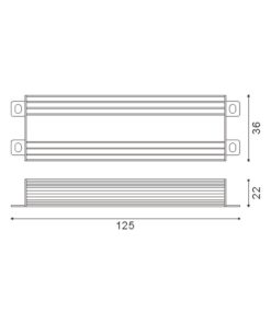 Alternative view of Bloc d’alimentation LED 36W 24V DC – IP65 – Usage professionnel – Aluminium