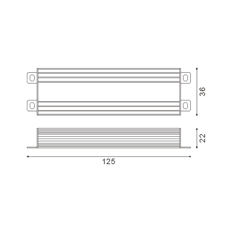 Bloc d’alimentation LED 36W 24V DC – IP65 – Usage professionnel – Aluminium – Image 2