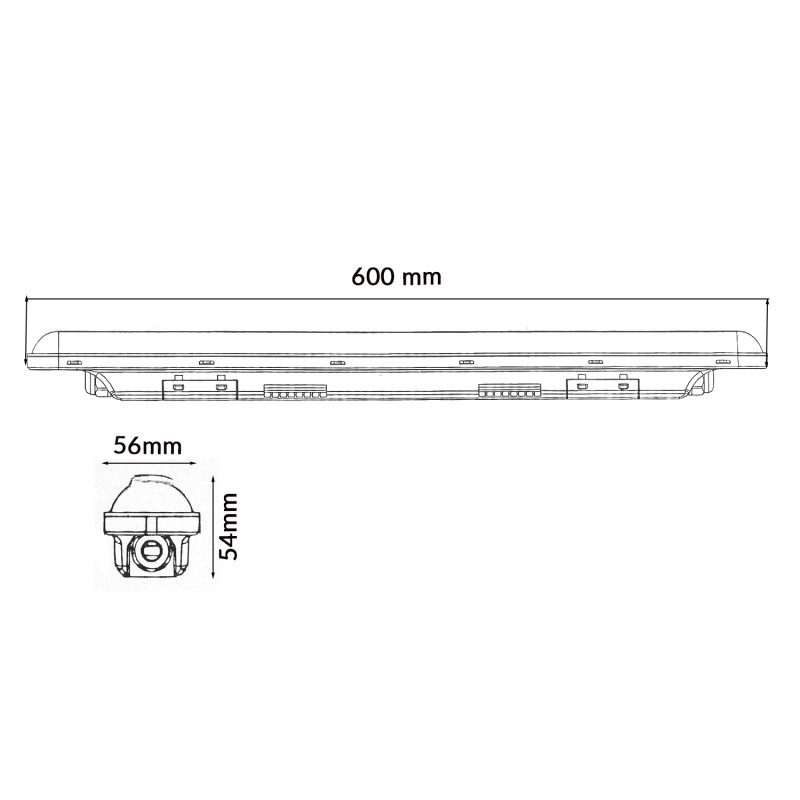 Réglette étanche Led Races 1200 Mm 40W Cct Liable – Image 2