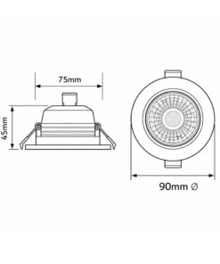 Alternative view of Spot Downlight Led White Aqua 7W Ip54 Cct
