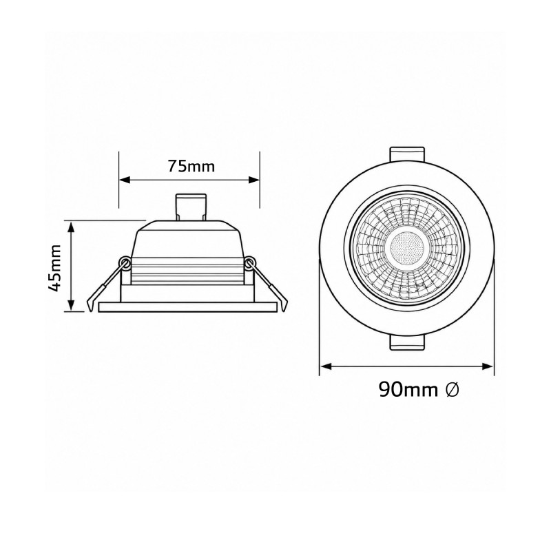 Spot Downlight Led White Aqua 7W Ip54 Cct – Image 2