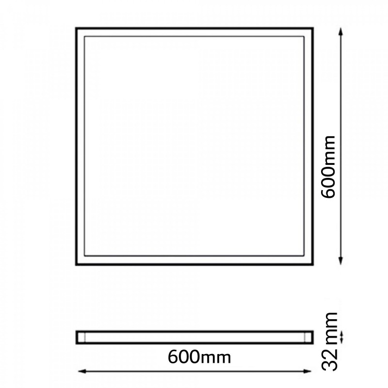Panneau Led Série Trielle 60X60 Cm 42W Non Flicker Cct – Image 3